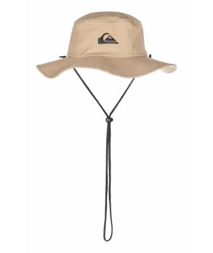 Quiksilver Men's Sun Protection Floppy Visor Bucket Hat for Outdoor Activities Wide Brim UV Protectionuppy Hat Size: S-M — Khaki