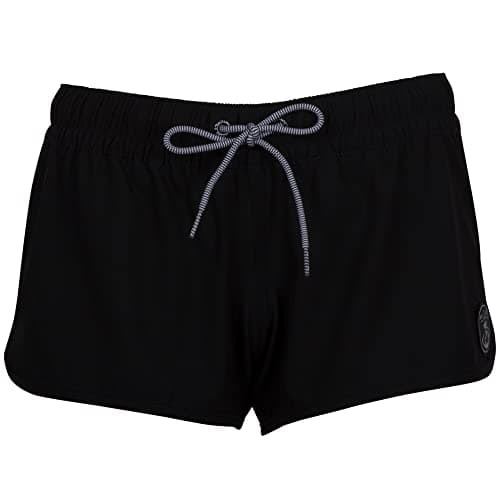 Salt Life Women's Good Daze Shorts Sun Protection High Waisted Swimensual Comfort — Black