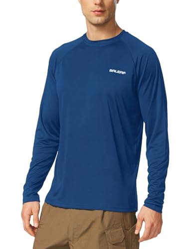Baleaf Men's Sun Protection Shirts UV SPF UPF 50+ Long Sleeve for Fishing and Running
| Baleaf Men's Quick Dry Lightwei — 01-ocean Blue