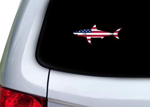 Rogue River Tactical Shark Fish USA Flag Sticker Decal for Auto Car Truck Boat RV
| Rogue River Tactical Shark Fish USA
