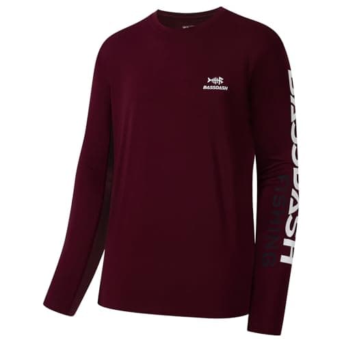 UV Protection Fishing T-Shirts for Men Global Recycled Standard UPF 50+
| Men's Long Sleeve Fishing T-Shirt UV Protecti — Burgundy/White Logo