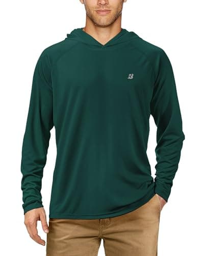 UPF 50+ Sun Protection Fishing Hoodie for Men Outdoor Activities
| Long Sleeve UV Protection Fishing Shirt for Men Suit — No Thumb Hole-emerald Green