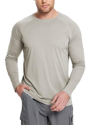 Baleaf Men's Sun Protection Shirts UV SPF UPF 50+ Long Sleeve for Fishing and Running
| Baleaf Men's Quick Dry Lightwei — Khaki