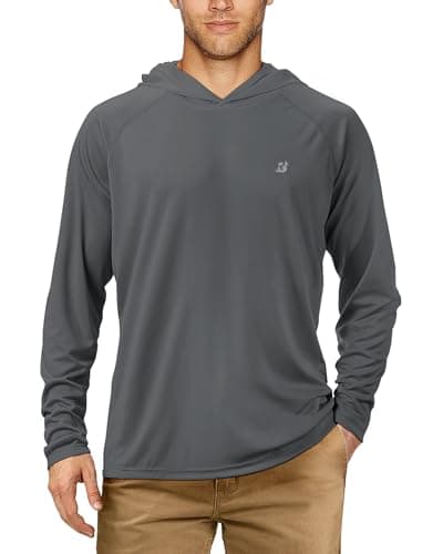 UPF 50+ Sun Protection Fishing Hoodie for Men Outdoor Activities
| Long Sleeve UV Protection Fishing Shirt for Men Suit — No Thumb Hole-dark Gray