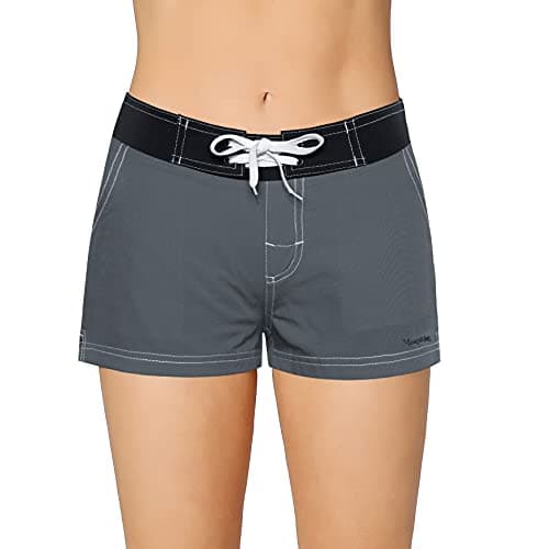 Meegsking Women Quick Dry Swimwear Trunks with Soft Inner Lining
| Meegsking Women Quick Dry Sports Board Shorts
| Meeg — Grey