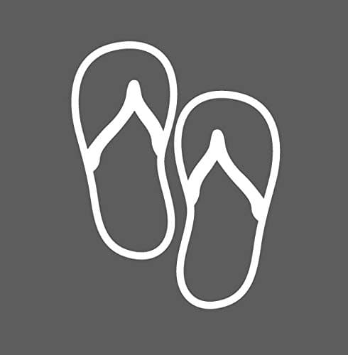 CRDesign Flip Flops - Sandals for Girls Hawaii Salt Island Beach Life Fishing Vacation (5", White)  
CRDesign Flip Flops