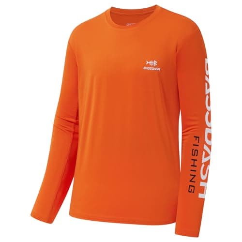 UV Protection Fishing T-Shirts for Men Global Recycled Standard UPF 50+
| Men's Long Sleeve Fishing T-Shirt UV Protecti — Tangerine/White Logo