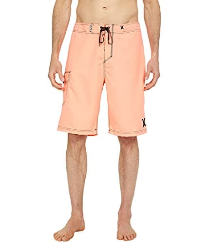 Hurley Men's One and Only 22-Inch Boardshorts Lightweight Breathable Surf Swim Shorts for Men Summer Beach Vacation — Heather Atomic Pink