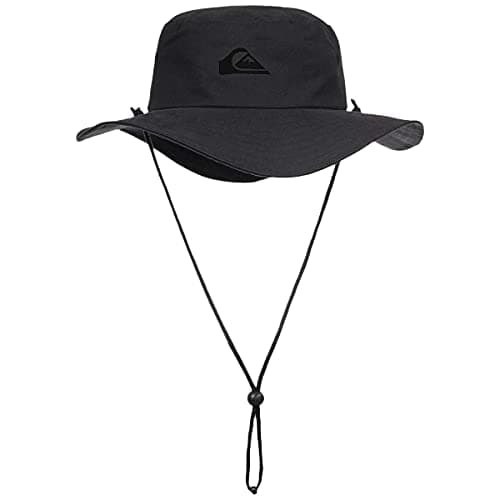 Quiksilver Men's Sun Protection Floppy Visor Bucket Hat for Outdoor Activities Wide Brim UV Protectionuppy Hat Size: S-M — Stealth