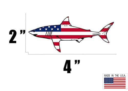 Rogue River Tactical Shark Fish USA Flag Sticker Decal for Auto Car Truck Boat RV
| Rogue River Tactical Shark Fish USA