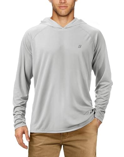 UPF 50+ Sun Protection Fishing Hoodie for Men Outdoor Activities
| Long Sleeve UV Protection Fishing Shirt for Men Suit — No Thumb Hole-gray