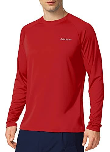 Baleaf Men's Sun Protection Shirts UV SPF UPF 50+ Long Sleeve for Fishing and Running
| Baleaf Men's Quick Dry Lightwei — 01-tomato