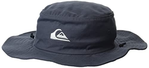 Quiksilver Men's Sun Protection Floppy Visor Bucket Hat for Outdoor Activities Wide Brim UV Protectionuppy Hat Size: S-M — Tarmac
