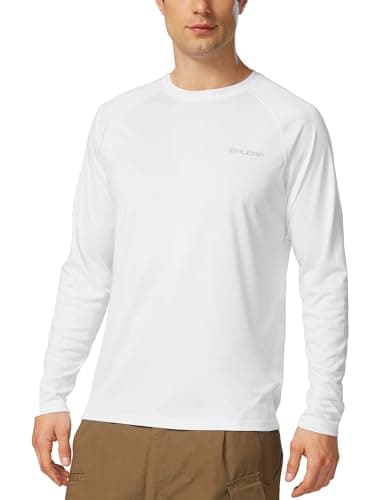 Baleaf Men's Sun Protection Shirts UV SPF UPF 50+ Long Sleeve for Fishing and Running
| Baleaf Men's Quick Dry Lightwei — 01-white