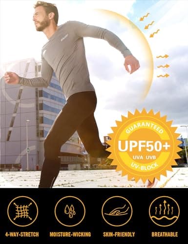 Baleaf Men's Sun Protection Shirts UV SPF UPF 50+ Long Sleeve for Fishing and Running
| Baleaf Men's Quick Dry Lightwei