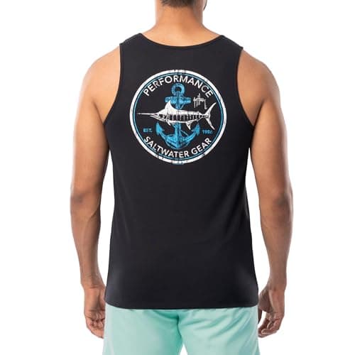 Guy Harvey Men's Fish Graphic Tank Top for Outdoor Adventures Bright Sun Protection