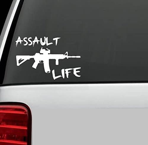 Assault Life Booter Ak47 M16 M4 Decal Sticker for Car Truck SUV Van Window Wall Laptop Salt Gun Rights Second Amendment