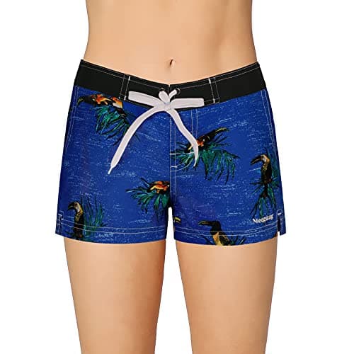 Meegsking Women Quick Dry Swimwear Trunks with Soft Inner Lining
| Meegsking Women Quick Dry Sports Board Shorts
| Meeg — Blue/Bird