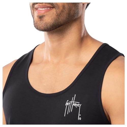 Guy Harvey Men's Fish Graphic Tank Top for Outdoor Adventures Bright Sun Protection