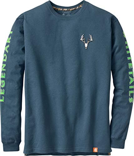 Legendary Whitetails Men's Non-Typical Long Sleeve T-Shirt for Outdoor Adventure Featuring Camouflage Print in Medium Si — Slate