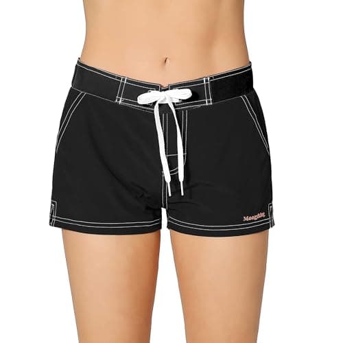 Meegsking Women Quick Dry Swimwear Trunks with Soft Inner Lining
| Meegsking Women Quick Dry Sports Board Shorts
| Meeg — Black