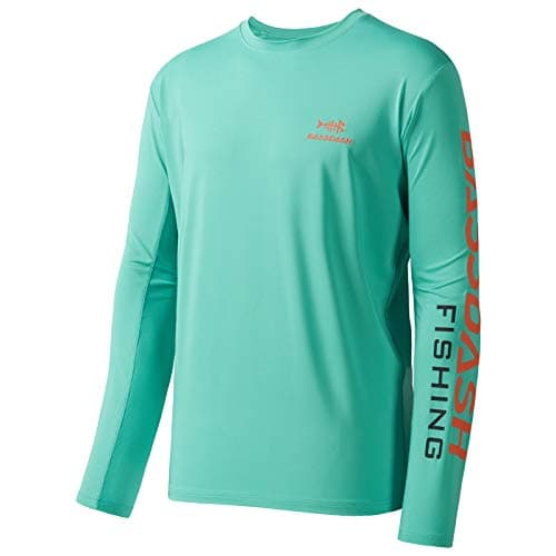 UV Protection Fishing T-Shirts for Men Global Recycled Standard UPF 50+
| Men's Long Sleeve Fishing T-Shirt UV Protecti — Aqua Green/Tangerine Logo
