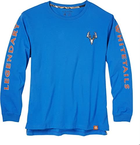 Legendary Whitetails Men's Non-Typical Long Sleeve T-Shirt for Outdoor Adventure Featuring Camouflage Print in Medium Si — Liberty