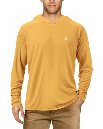 UPF 50+ Sun Protection Fishing Hoodie for Men Outdoor Activities
| Long Sleeve UV Protection Fishing Shirt for Men Suit — No Thumb Hole-yellow