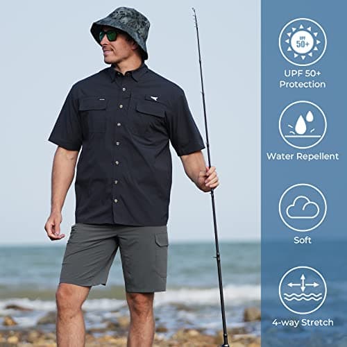 KastKing Men's Quick Dry Hiking Shorts UPF 50+ Comfortable 7 Pockets 10.5" Inseam  
KastKing Men's Quick Dry Fishing Sho