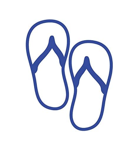CRDesign Flip Flops - Sandals for Girls Hawaii Salt Island Beach Life Fishing Vacation (5", White)  
CRDesign Flip Flops — Blue