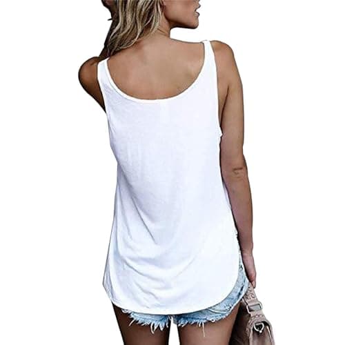 OMSJ Women Sleeveless Summer Tunic Loose Fit Tank Tops Trendy Styles