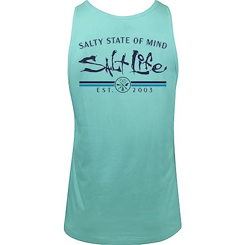 Salt Life Men's Striated Tank Top for Outdoor Summer Casual Wear Lightweight Breathable Quick Dry