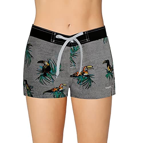 Meegsking Women Quick Dry Swimwear Trunks with Soft Inner Lining
| Meegsking Women Quick Dry Sports Board Shorts
| Meeg — Light Grey/Bird