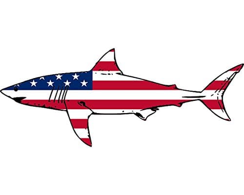 Rogue River Tactical Shark Fish USA Flag Sticker Decal for Auto Car Truck Boat RV
| Rogue River Tactical Shark Fish USA