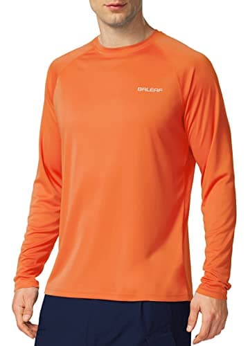 Baleaf Men's Sun Protection Shirts UV SPF UPF 50+ Long Sleeve for Fishing and Running
| Baleaf Men's Quick Dry Lightwei — 01-orange