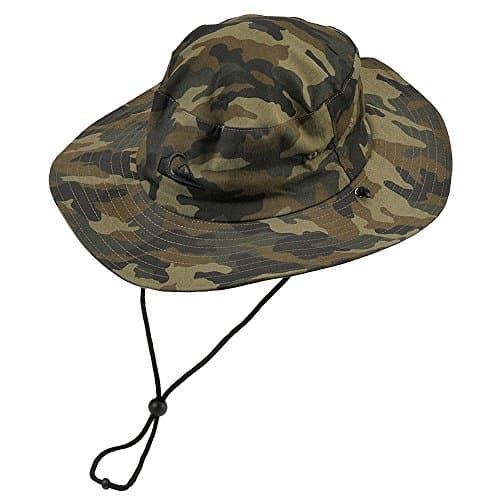 Quiksilver Men's Sun Protection Floppy Visor Bucket Hat for Outdoor Activities Wide Brim UV Protectionuppy Hat Size: S-M — Camo