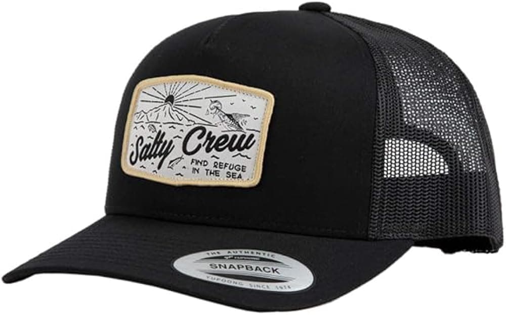 Salty Crew Men's Graphic Logo Retro Trucker Hat - Premium Cotton for Men and Women - Adjustable Fit Baseball Hat - Summe