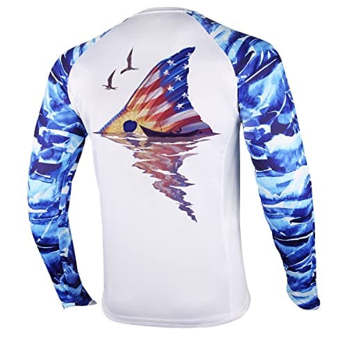 Palmyth Men's Long Sleeve Fishing Shirt Sun Protection UV UPF 50+ T-Shirt
| Palmyth Men's Long Sleeve Sun Protection UV — Americana Redfish Tail