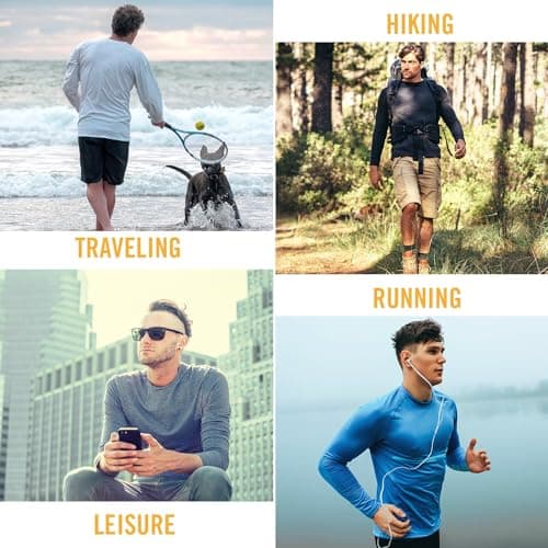 Baleaf Men's Sun Protection Shirts UV SPF UPF 50+ Long Sleeve for Fishing and Running
| Baleaf Men's Quick Dry Lightwei