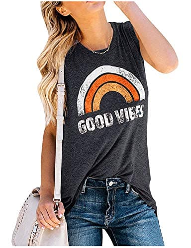 JEYMMI Women Loose Fit Graphic Tees Summer Vintage Tank Tops for Casual Wear 
| JEYMMI Flowy Women Summer Tank Tops Loo