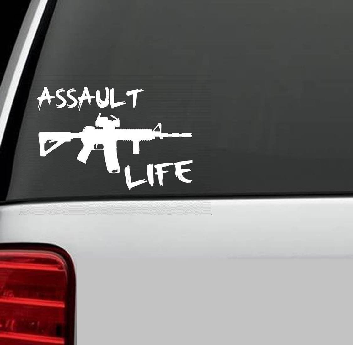 Assault Life Booter Ak47 M16 M4 Decal Sticker for Car Truck SUV Van Window Wall Laptop Salt Gun Rights Second Amendment