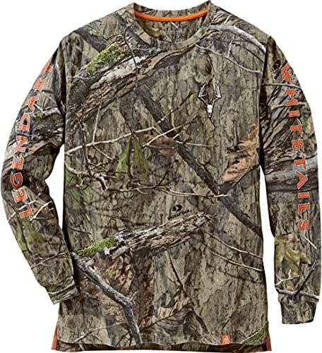 Legendary Whitetails Men's Non-Typical Long Sleeve T-Shirt for Outdoor Adventure Featuring Camouflage Print in Medium Si — Mossy Oak Country Dna