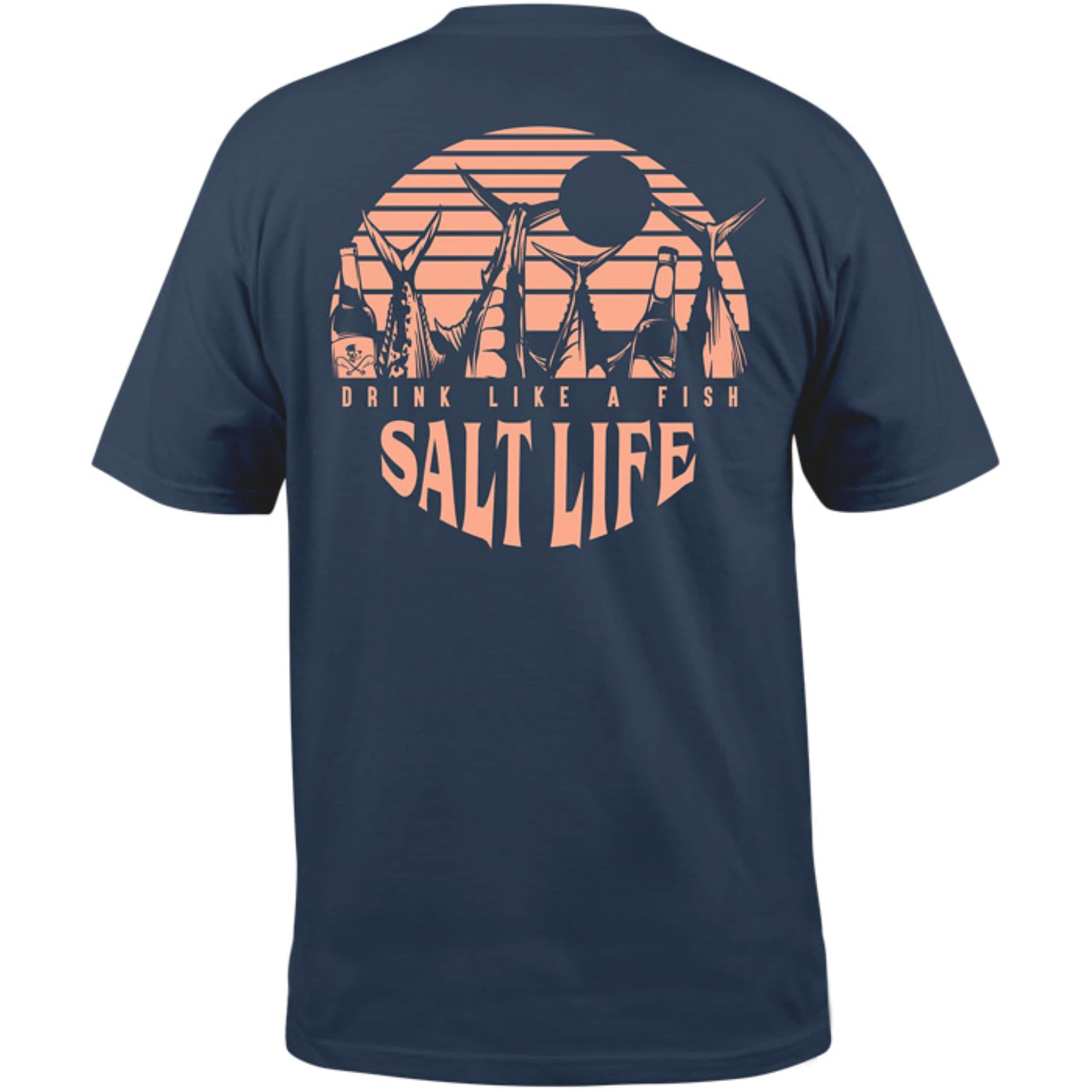 Salt Life Men's Drink Like a Fish Short Sleeve Crew Neck Tee for Summer Beach Style  
Salt Life Men's Drink Like a Fish