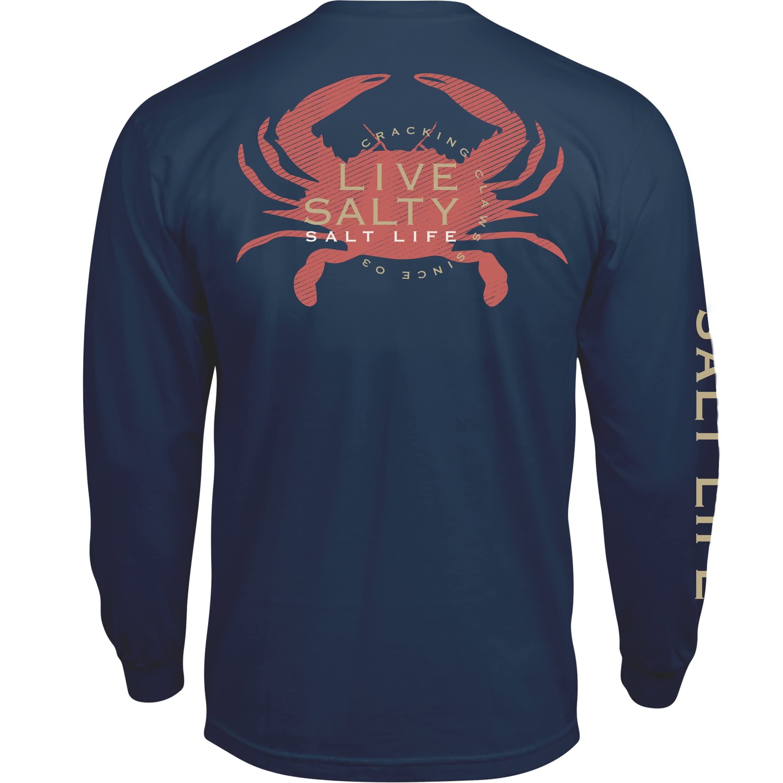 Salt Life Men's Comfortable Chesapeake Life Long Sleeve Crew Neck Tee for Outdoor Adventures