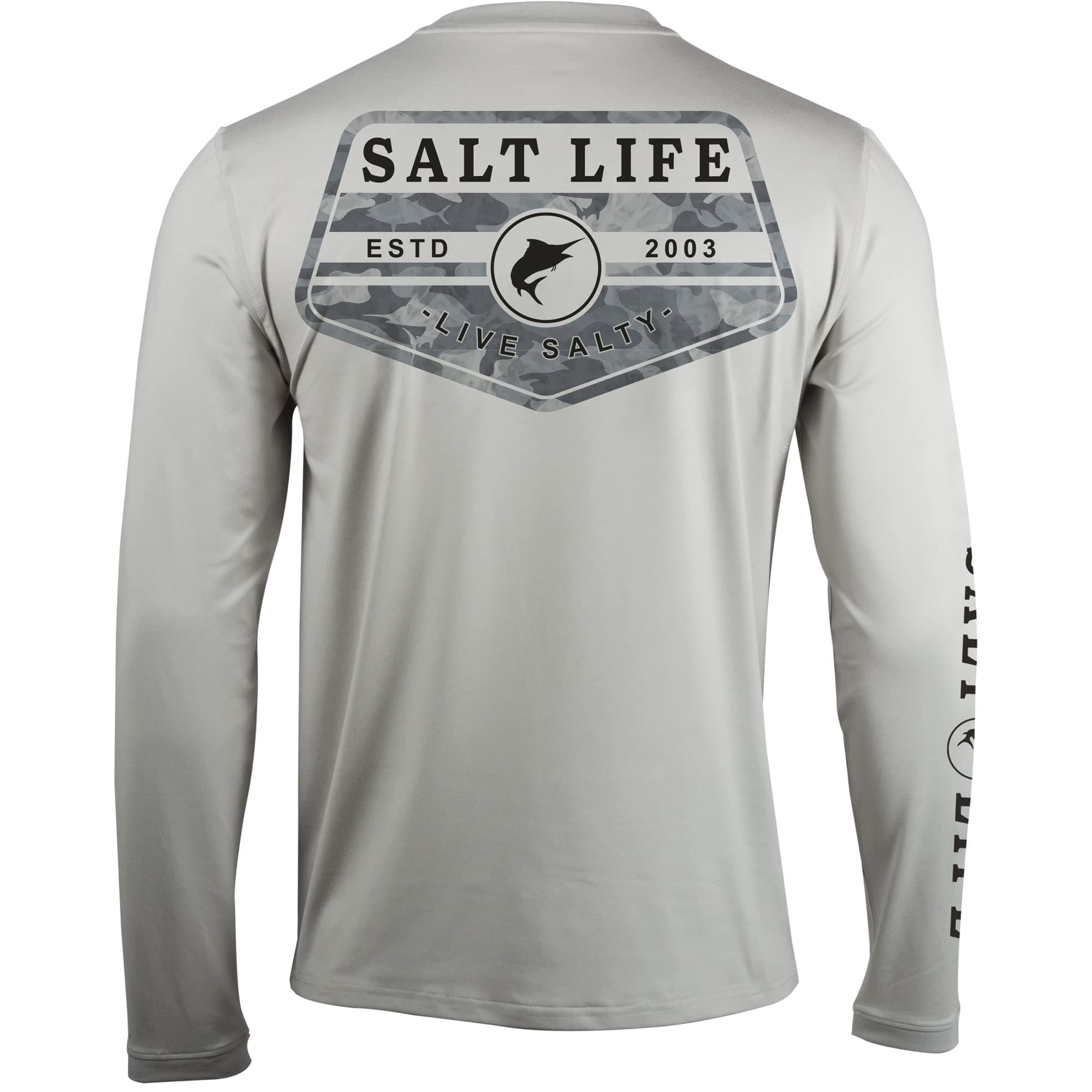 Salt Life Men's Incognito Long Sleeve Performance Shirt for Fitness Enthusiasts During Outdoor Activities Quick Dry Tech