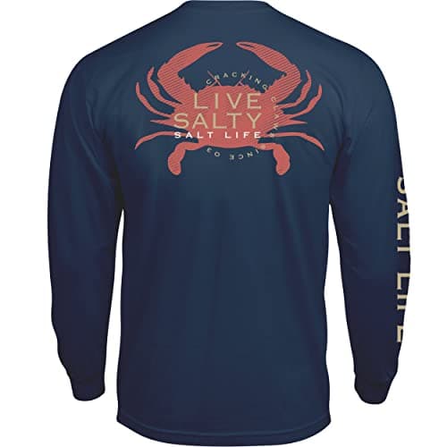 Salt Life Men's Comfortable Chesapeake Life Long Sleeve Crew Neck Tee for Outdoor Adventures