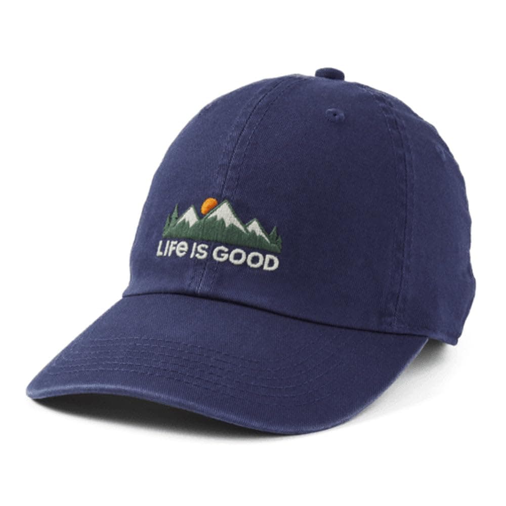 Life is Good Chill Cap for Men and Women LIG Mountains Darkest Blue Outdoor Summer Beachitizen